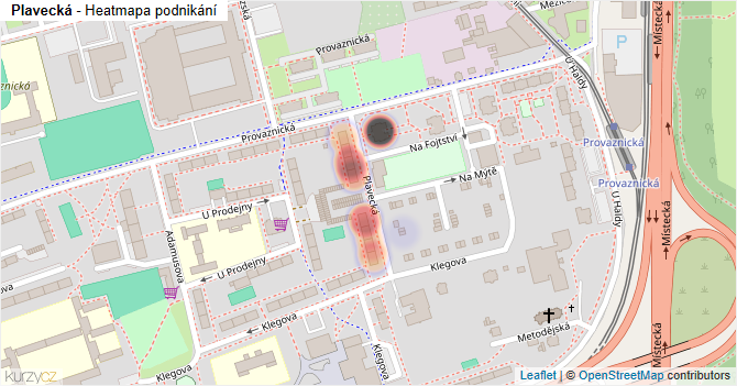 Plavecká - mapa podnikání