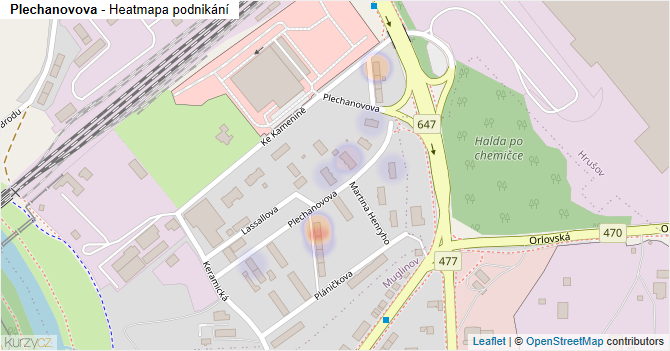 Plechanovova - mapa podnikání