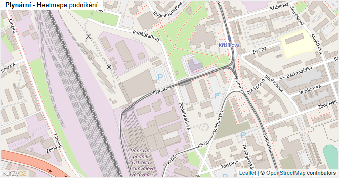 Plynární - mapa podnikání