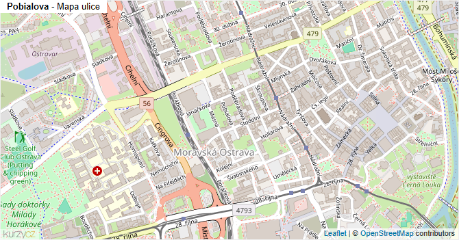 Pobialova - mapa ulice