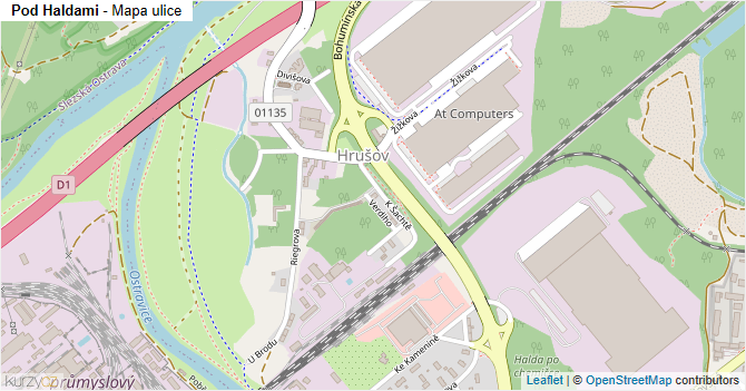 Pod Haldami - mapa ulice