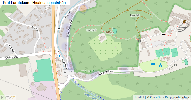 Pod Landekem - mapa podnikání