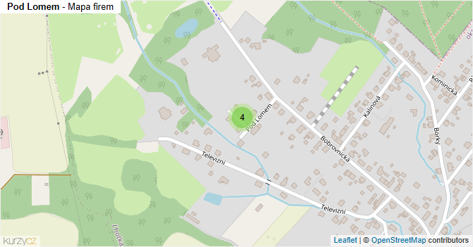Pod Lomem - mapa firem