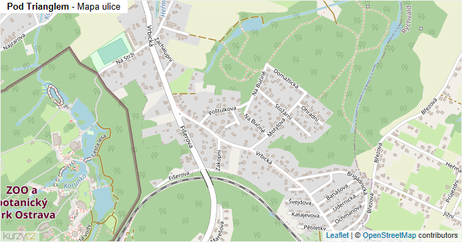 Pod Trianglem - mapa ulice