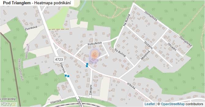 Pod Trianglem - mapa podnikání