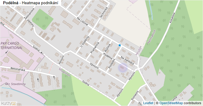 Podélná - mapa podnikání