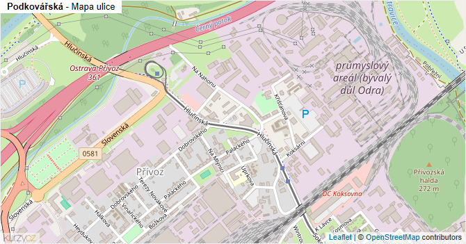 Podkovářská - mapa ulice
