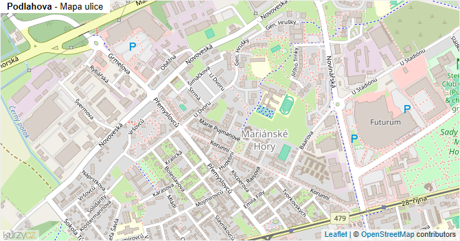 Podlahova - mapa ulice