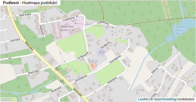 Podlesní - mapa podnikání