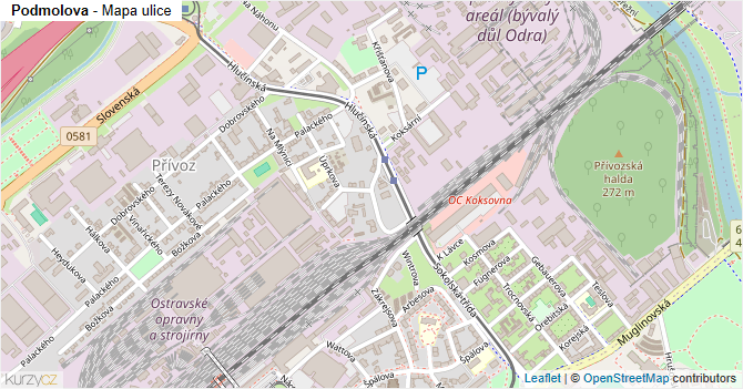 Podmolova - mapa ulice