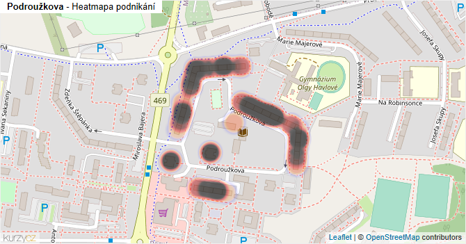 Podroužkova - mapa podnikání