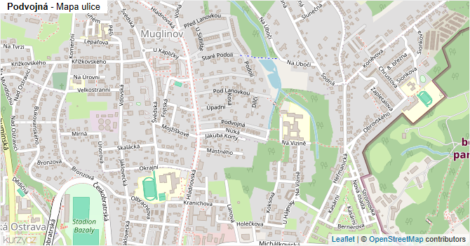 Podvojná - mapa ulice