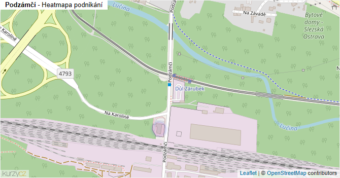 Podzámčí - mapa podnikání