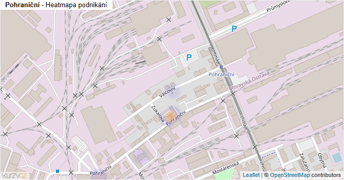 Pohraniční - mapa podnikání