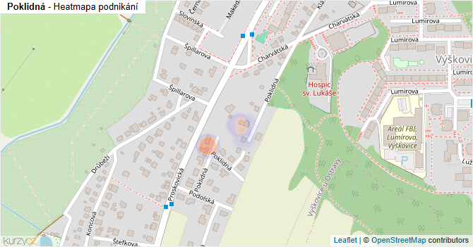 Poklidná - mapa podnikání
