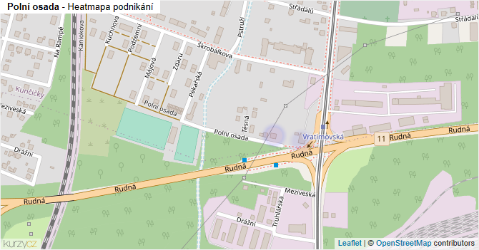Polní osada - mapa podnikání