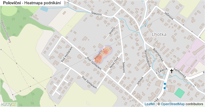 Poloviční - mapa podnikání