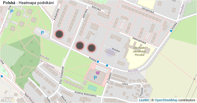 Polská - mapa podnikání