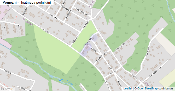 Pomezní - mapa podnikání
