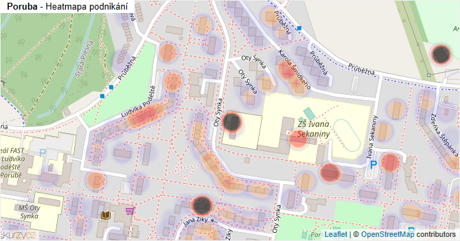 Poruba - mapa podnikání