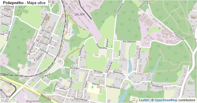 Pošepného - mapa ulice