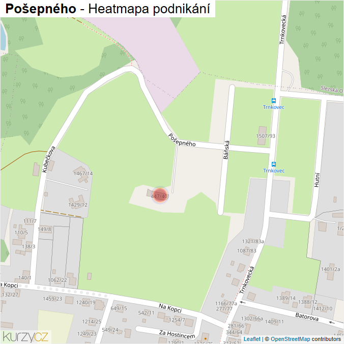 Mapa Pošepného - Firmy v ulici.