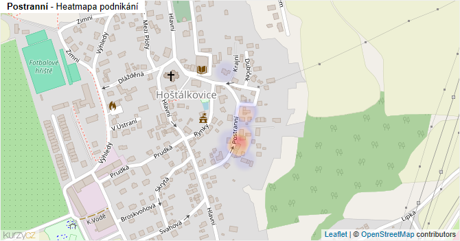 Postranní - mapa podnikání