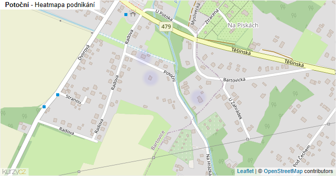 Potoční - mapa podnikání