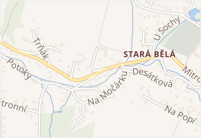 Poutní v obci Ostrava - mapa ulice