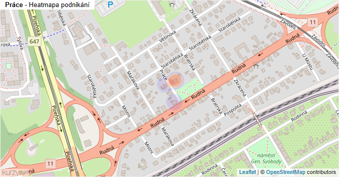 Práce - mapa podnikání