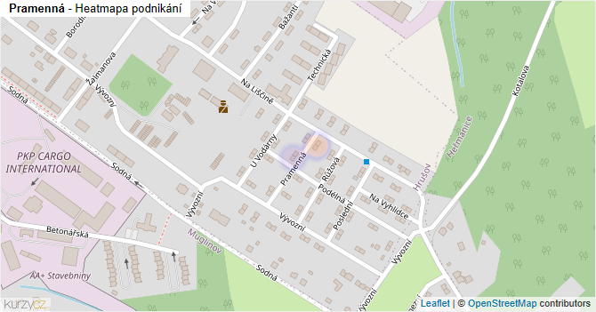 Pramenná - mapa podnikání