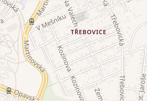 Praskova v obci Ostrava - mapa ulice