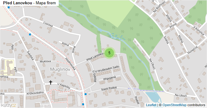 Před Lanovkou - mapa firem