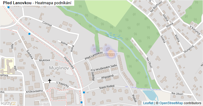 Před Lanovkou - mapa podnikání