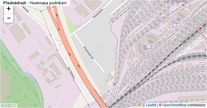 Přednádraží - mapa podnikání