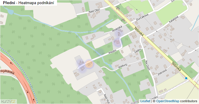 Přední - mapa podnikání
