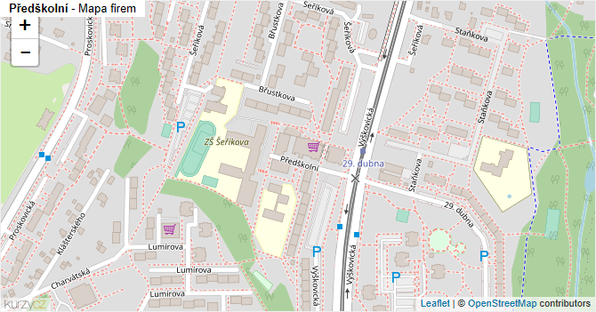 Předškolní - mapa firem