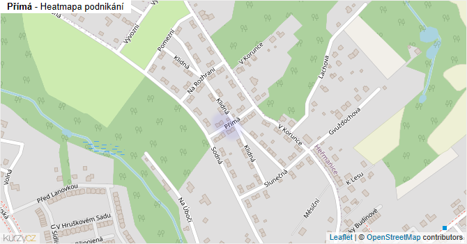 Přímá - mapa podnikání