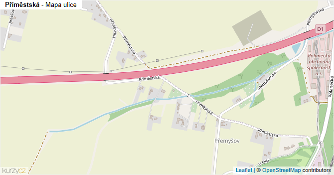 Příměstská - mapa ulice