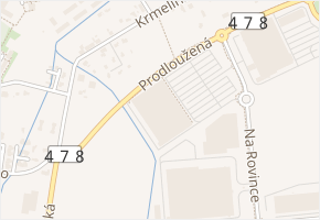 Prodloužená v obci Ostrava - mapa ulice