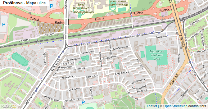 Prošinova - mapa ulice