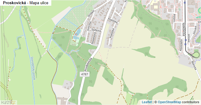 Proskovická - mapa ulice