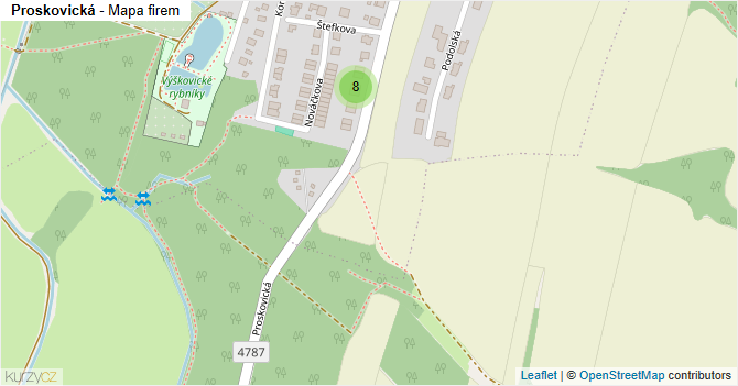 Proskovická - mapa firem