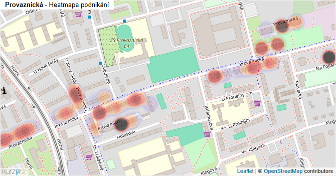 Provaznická - mapa podnikání