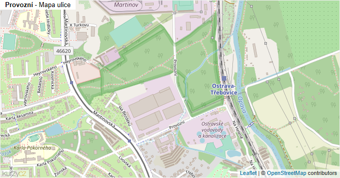 Provozní - mapa ulice