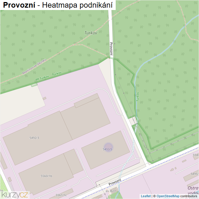 Mapa Provozní - Firmy v ulici.