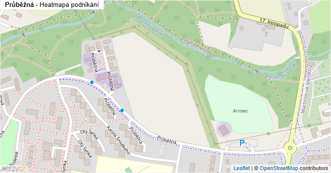 Průběžná - mapa podnikání