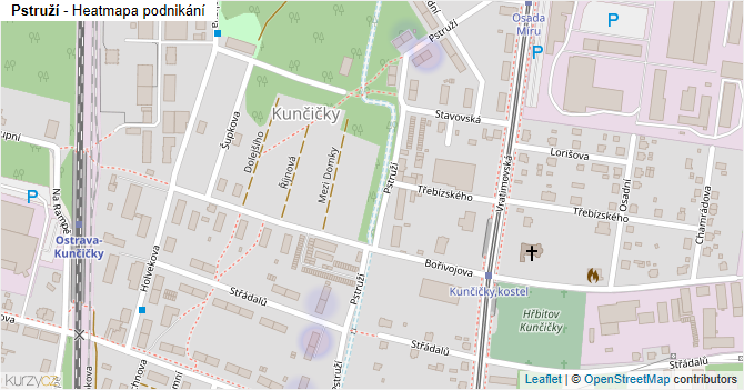 Pstruží - mapa podnikání