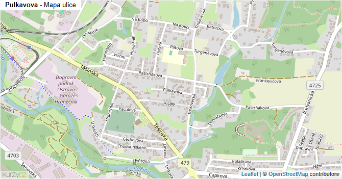 Pulkavova - mapa ulice