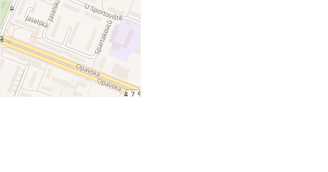 Rabasova v obci Ostrava - mapa ulice